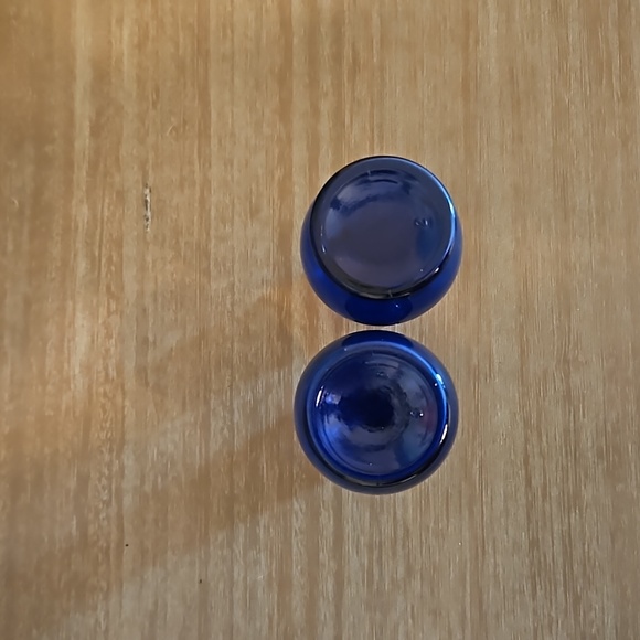 Vintage Colbalt Blue Flower Bud Vase Set - Picture 8 of 8